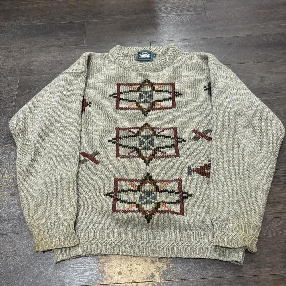 Vintage Woolrich Knit Sweatshirt 00s Medium